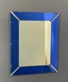 Art Deco Cobalt Blue Glass Trimmed Mirror - 2649823