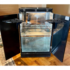 Art Deco Cocktail Bar Hideaway Black Lacquer Cabinet - 2850148