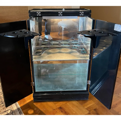 Art Deco Cocktail Bar Hideaway Black Lacquer Cabinet - 2850151
