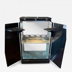 Art Deco Cocktail Bar Hideaway Black Lacquer Cabinet - 2854011