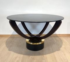 Art Deco Coffee Table Rosewood Metal Glass France circa 1930 - 3192752
