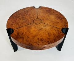 Art Deco Coffee Table in Burlwood and Lacquered Legs France 1940s - 3989898