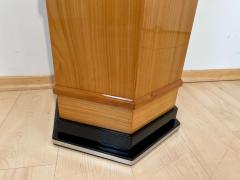 Art Deco Column Cherry wood Lacquer and Metal trims France circa 1930 - 2736863