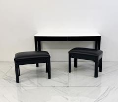 Art Deco Console With Matching Leather Benches C 1950s - 4556645