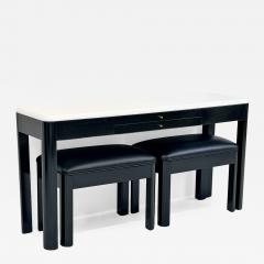 Art Deco Console With Matching Leather Benches C 1950s - 4556669