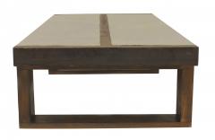 Art Deco Constructivist Style Rectangular Oak and Metal Coffee Table - 4634412