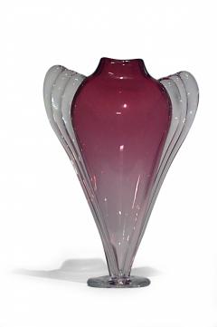 Art Deco Cranberry Glass Vase - 4671443