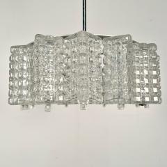Art Deco Crystal and Chrome Chandelier Circa 1930s - 3449346