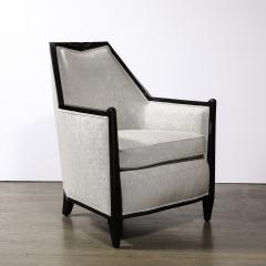 Art Deco Cubist Skyscraper Style Settee Lounge Chair Set in Manner of Ruhlmann - 3645541