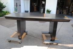 Art Deco Custom Black Executive Desk - 4636618