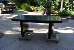 Art Deco Custom Black Executive Desk - 4636620