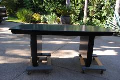 Art Deco Custom Black Executive Desk - 4636623