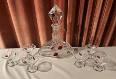 Art Deco Czech Decanter Set and Glasses - 3827823