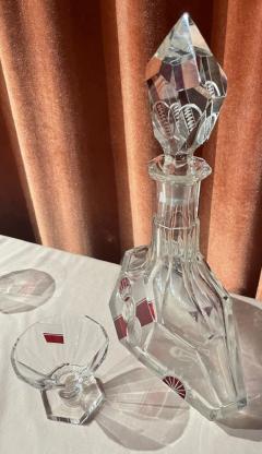 Art Deco Czech Decanter Set and Glasses - 3827890