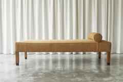Art Deco Daybed Newly Upholstered in Stonewashed Linen 1930s - 4468752