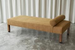 Art Deco Daybed Newly Upholstered in Stonewashed Linen 1930s - 4468766