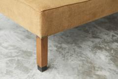 Art Deco Daybed Newly Upholstered in Stonewashed Linen 1930s - 4468773