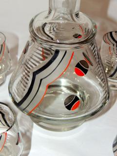 Art Deco Decanter Set with Dynamic Design - 1418708