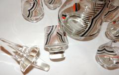 Art Deco Decanter Set with Dynamic Design - 1418714
