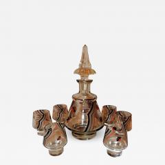 Art Deco Decanter Set with Dynamic Design - 1418848