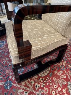 Art Deco Desk and Chair Set by Travail Francais Macassar Ebony 1930 - 4751798