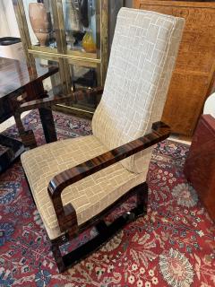 Art Deco Desk and Chair Set by Travail Francais Macassar Ebony 1930 - 4751799