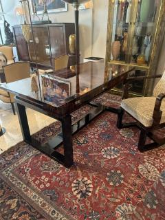 Art Deco Desk and Chair Set by Travail Francais Macassar Ebony 1930 - 4751830