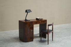 Art Deco Desk in Bookmatched Walnut Veneer 1930s - 4608321