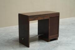 Art Deco Desk in Bookmatched Walnut Veneer 1930s - 4608357