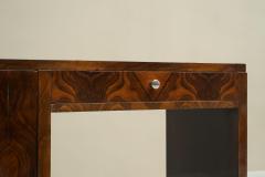 Art Deco Desk in Bookmatched Walnut Veneer 1930s - 4608385