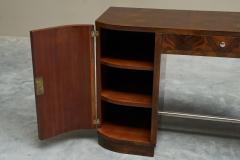 Art Deco Desk in Bookmatched Walnut Veneer 1930s - 4608452