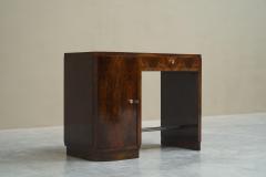 Art Deco Desk in Bookmatched Walnut Veneer 1930s - 4608453