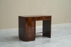 Art Deco Desk in Bookmatched Walnut Veneer 1930s - 4608472