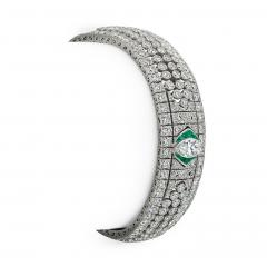 Art Deco Diamond and Emerald Bracelet - 4616843