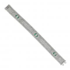 Art Deco Diamond and Emerald Bracelet - 4616844