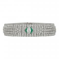 Art Deco Diamond and Emerald Bracelet - 4618742