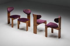 Art Deco Dining Chairs Velvet Amsterdamse School Early 20th Century - 2553709