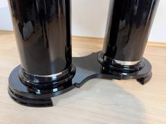 Art Deco Dining Table Black Piano Lacquer Metal France circa 1930 - 4505342