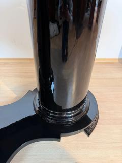 Art Deco Dining Table Black Piano Lacquer Metal France circa 1930 - 4505345