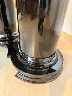 Art Deco Dining Table Black Piano Lacquer Metal France circa 1930 - 4505346