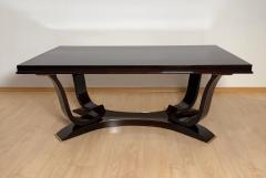 Art Deco Dining Table with 10 Chairs Macassar Ebony Brass Paris circa 1930 - 4271140