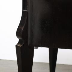 Art Deco Directoire Style Ebonized Nightstands W Shagreen Fronts Mirrored Tops - 4745010