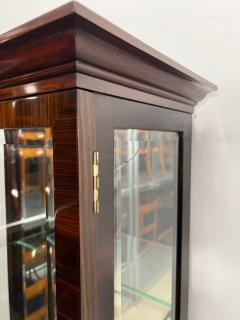 Art Deco Display Cabinet 3 Sides Glass Macassar Veneer France circa 1930 - 4387443