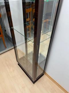 Art Deco Display Cabinet 3 Sides Glass Macassar Veneer France circa 1930 - 4387445
