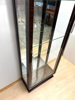 Art Deco Display Cabinet 3 Sides Glass Macassar Veneer France circa 1930 - 4387446