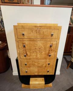 Art Deco Drawers U Shape Base Birdseye Maple - 3779004