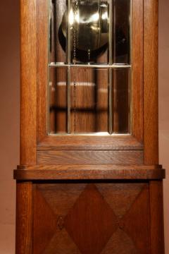 Art Deco Dutch German School Westminster Oak Longcase Clock Circa1920  - 3714133