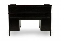 Art Deco Ebonized Pearwood Two Tier Tambour Top Writing Desk - 4171624