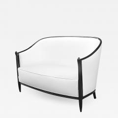 Art Deco Ebonized Settee - 1379855
