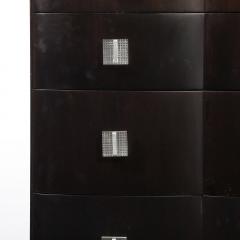 Art Deco Ebonized Walnut High Chest with Molded Lucite Pulls - 4075225